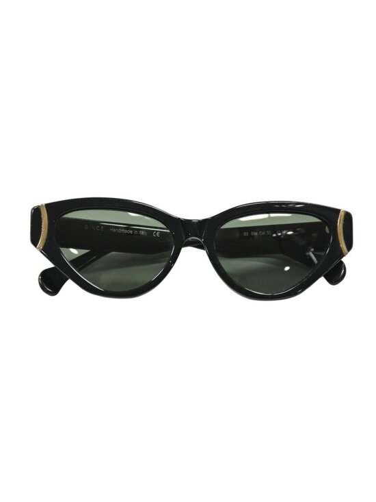 Gince Ellis C-Shape Cat Eye Sunglasses in Black main image 4